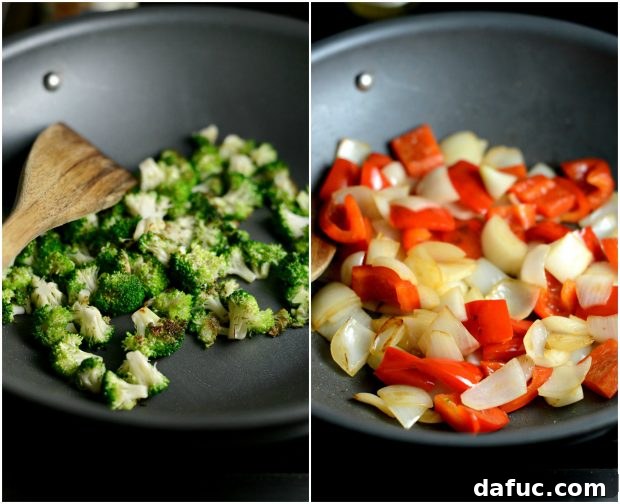 Zesty Ginger Sesame Chicken Stir-Fry 7 Combining ingredients for the spicy ginger sesame sauce