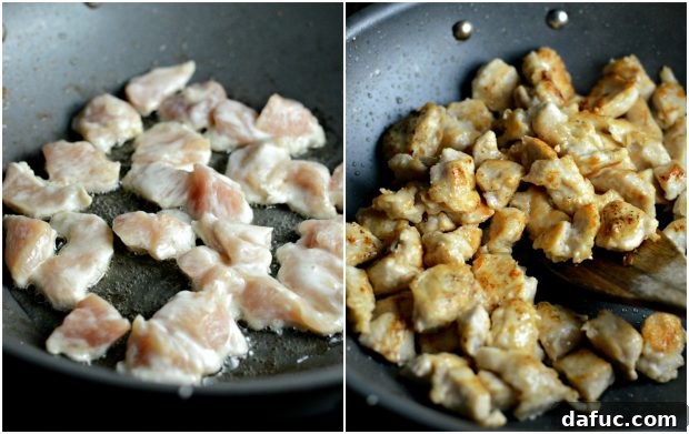 Zesty Ginger Sesame Chicken Stir-Fry 8 Cooking vegetables in a wok for stir-fry
