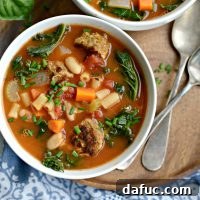 Italian Turkey Meatball Minestrone Soup