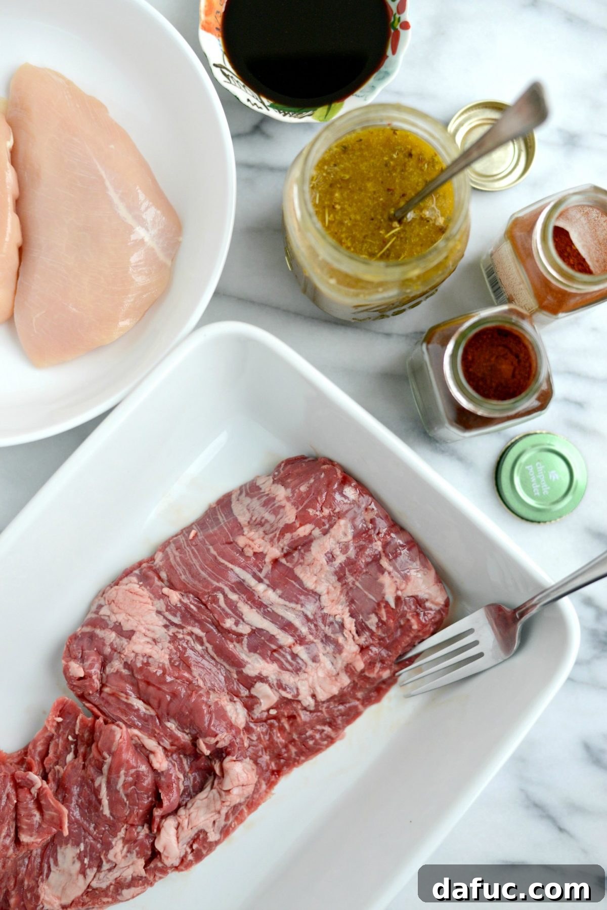 Ingredients for Skillet Frajitas laid out