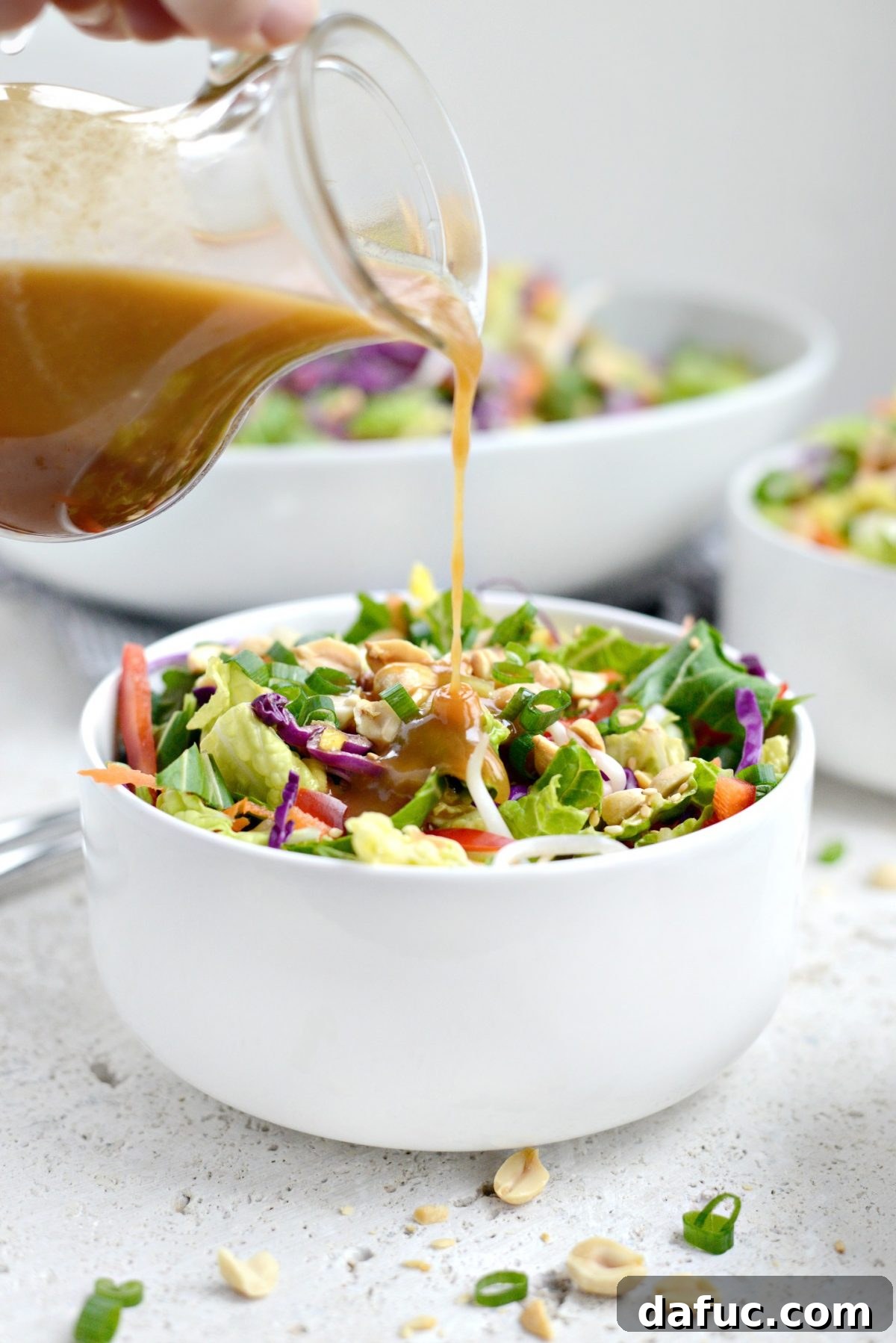 Vibrant Asian Harvest Salad 7 Crunchy Asian Veggie Salad drizzled with dressing