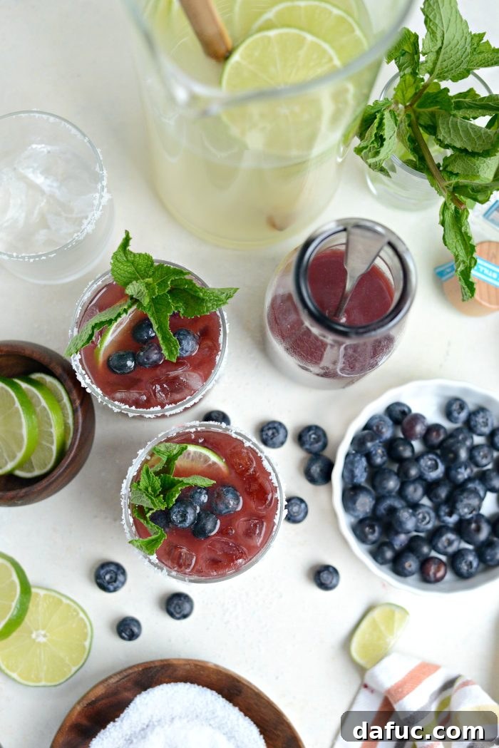 Blueberry Bliss Margaritas 18 Blueberry Margaritas