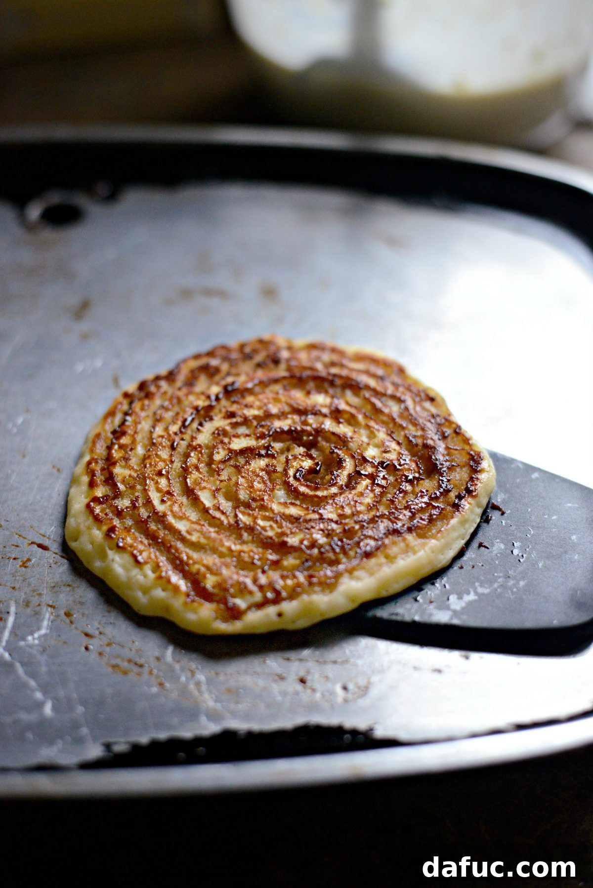Dreamy Cinnamon Swirl Stacks 16 Perfectly caramelized swirled pancake