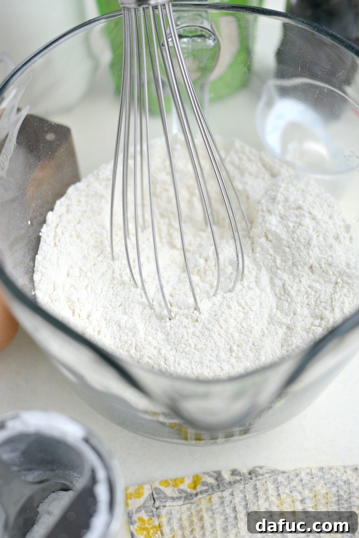Dreamy Cinnamon Swirl Stacks 6 Whisking dry ingredients to combine
