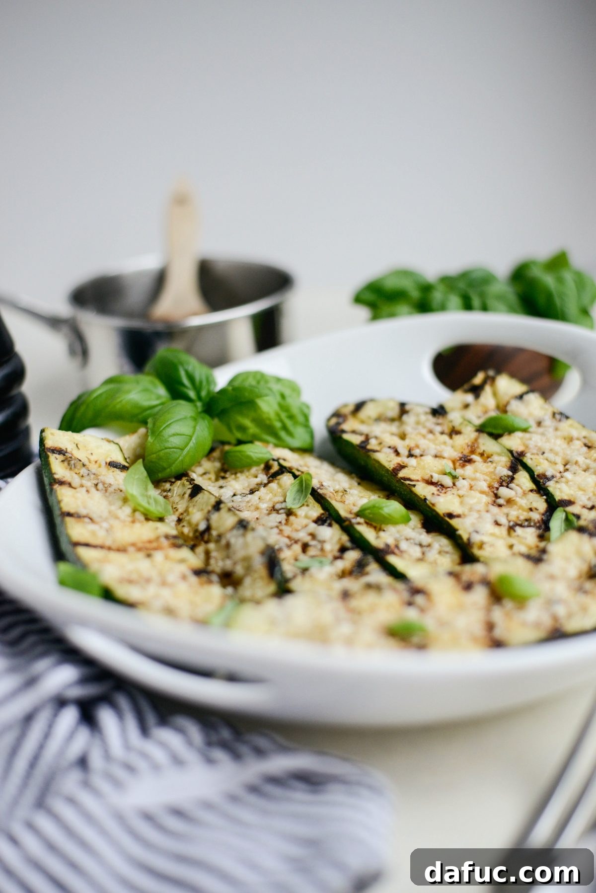 Charred Zucchini with Zesty Lemon, Garlic, and Parmesan 3 Grilled Zucchini with Lemon, Garlic & Parmesan