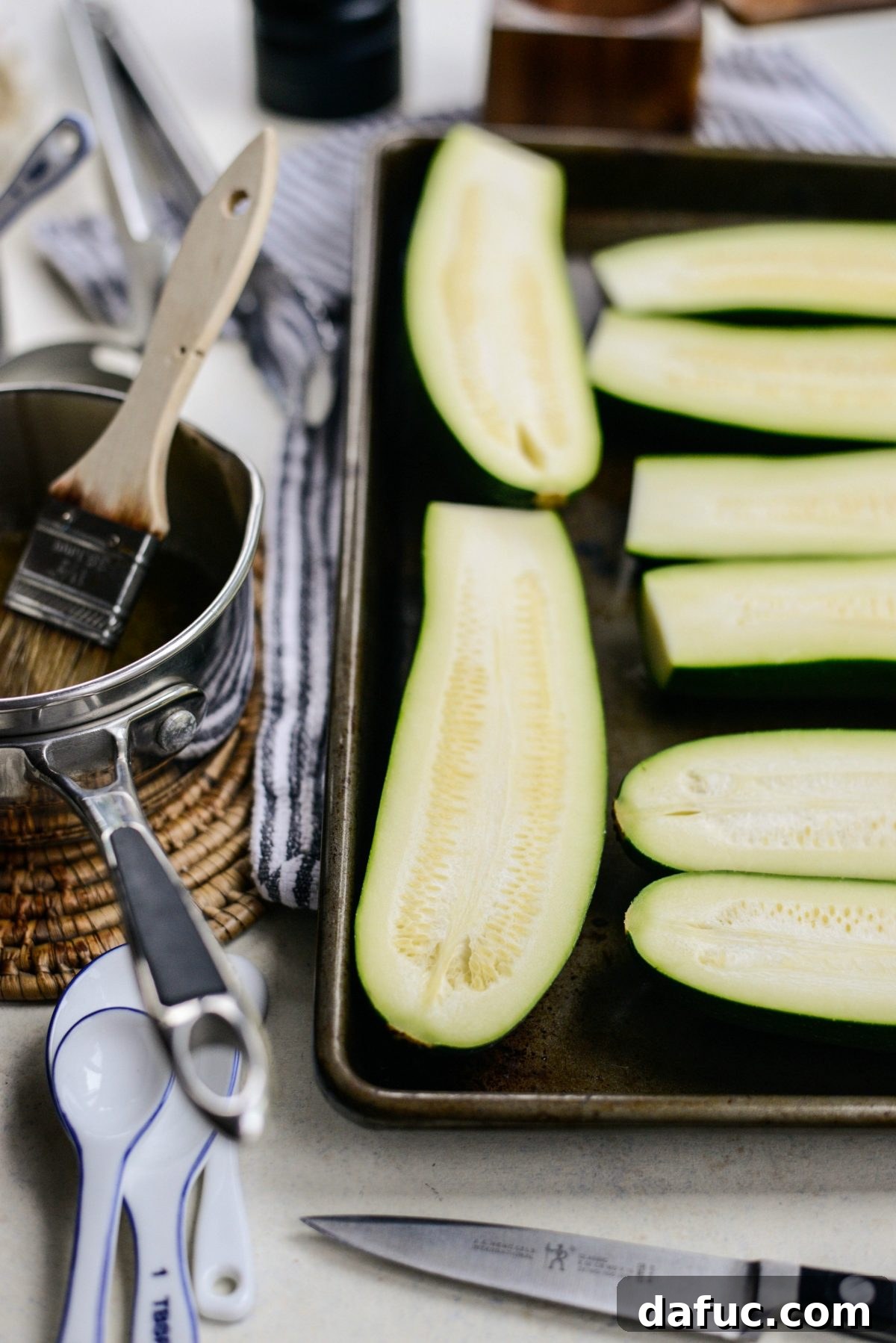 Charred Zucchini with Zesty Lemon, Garlic, and Parmesan 9 cut zucchinis