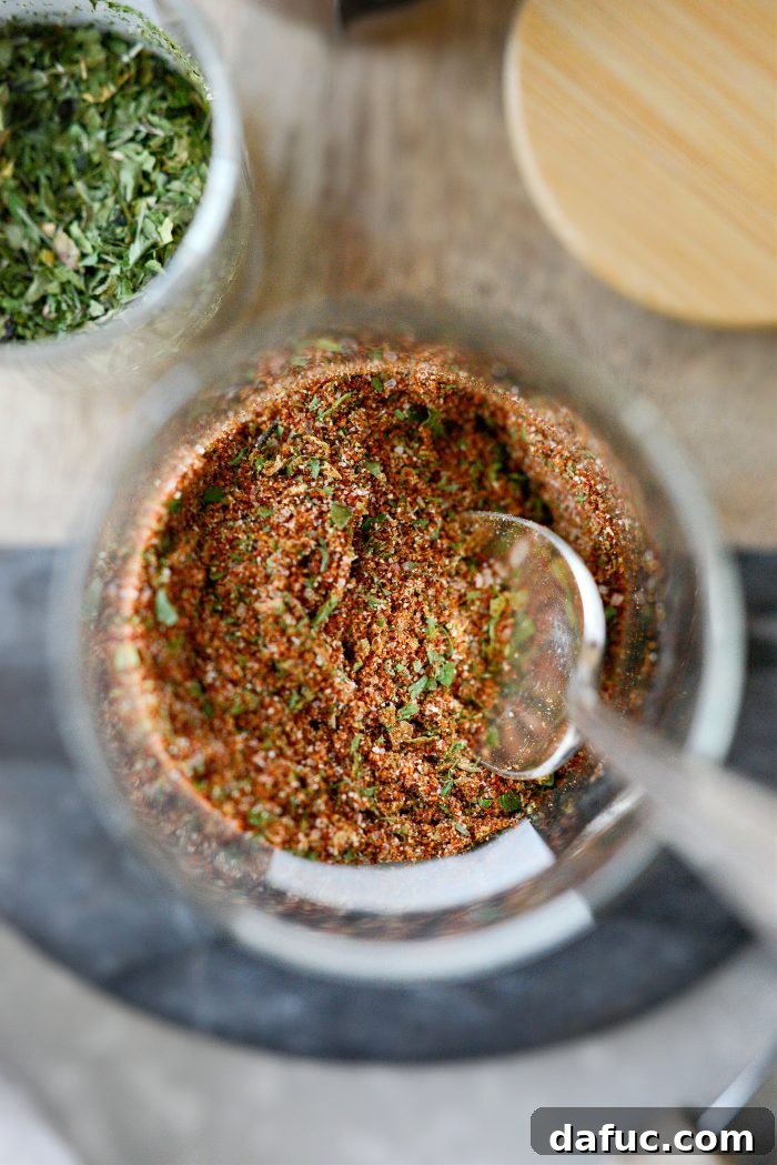 Final product of Mexicali Seasoning in a jar, presented beautifully