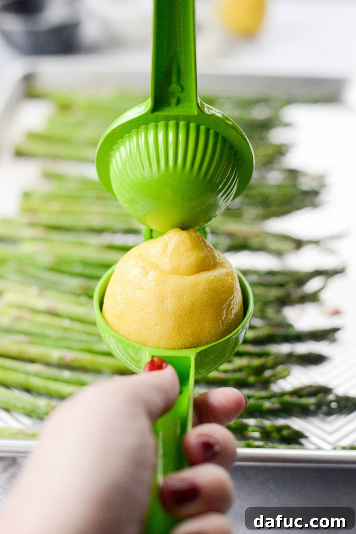 Zesty Garlic Parmesan Asparagus Roast 11 Squeeze lemon juice over roasted asparagus