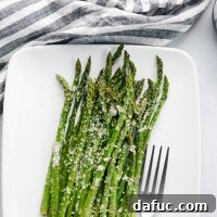Garlicky Lemon Parmesan Roasted Asparagus recipe image