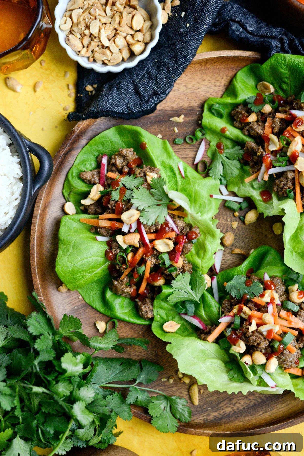 Ginger Beef Lettuce Wraps - A delightful fusion of flavors and textures in every bite.