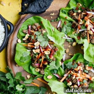 Easy Ginger Beef Lettuce Wraps