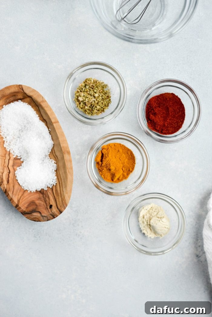 Turmeric Garden Blend 3 Ingredients for Turmeric Vegetable Seasoning Blend laid out
