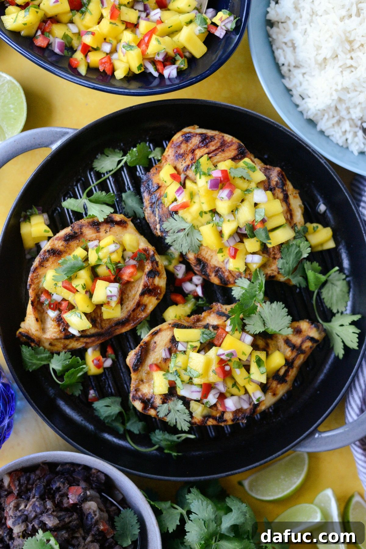 Mojo-Kissed Grilled Chicken with Vibrant Mango Salsa 2 Grilled Cuban Mojo Chicken with Mango Salsa