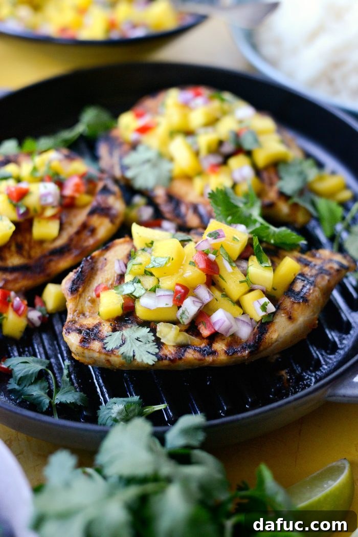 Mojo-Kissed Grilled Chicken with Vibrant Mango Salsa 3 Grilled Cuban Mojo Chicken with Mango Salsa