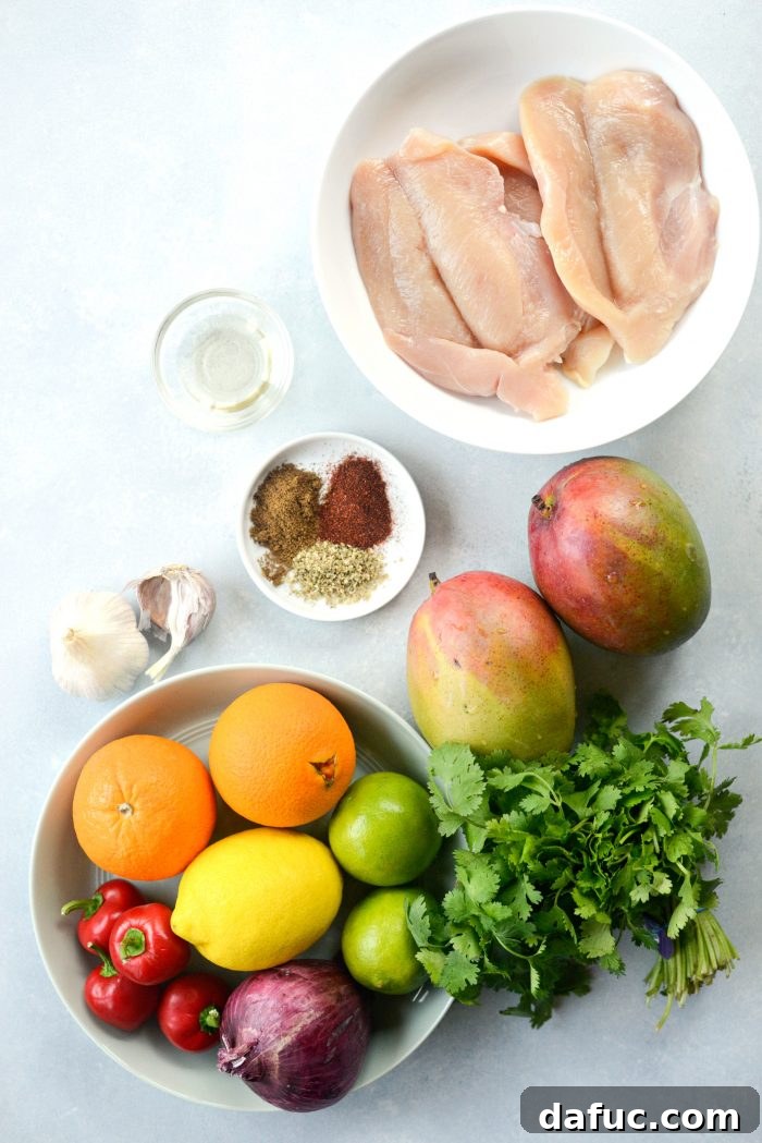 Mojo-Kissed Grilled Chicken with Vibrant Mango Salsa 4 Grilled Cuban Mojo Chicken with Mango Salsa