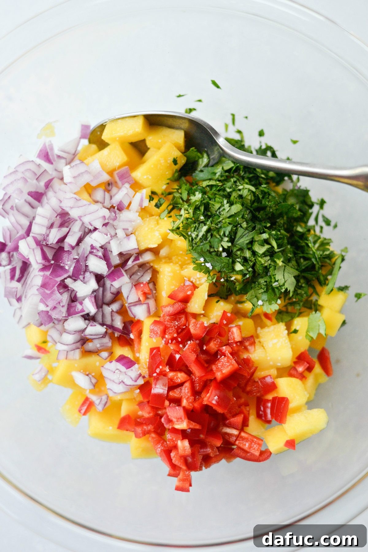 Mojo-Kissed Grilled Chicken with Vibrant Mango Salsa 9 Prepping Mango Salsa Ingredients