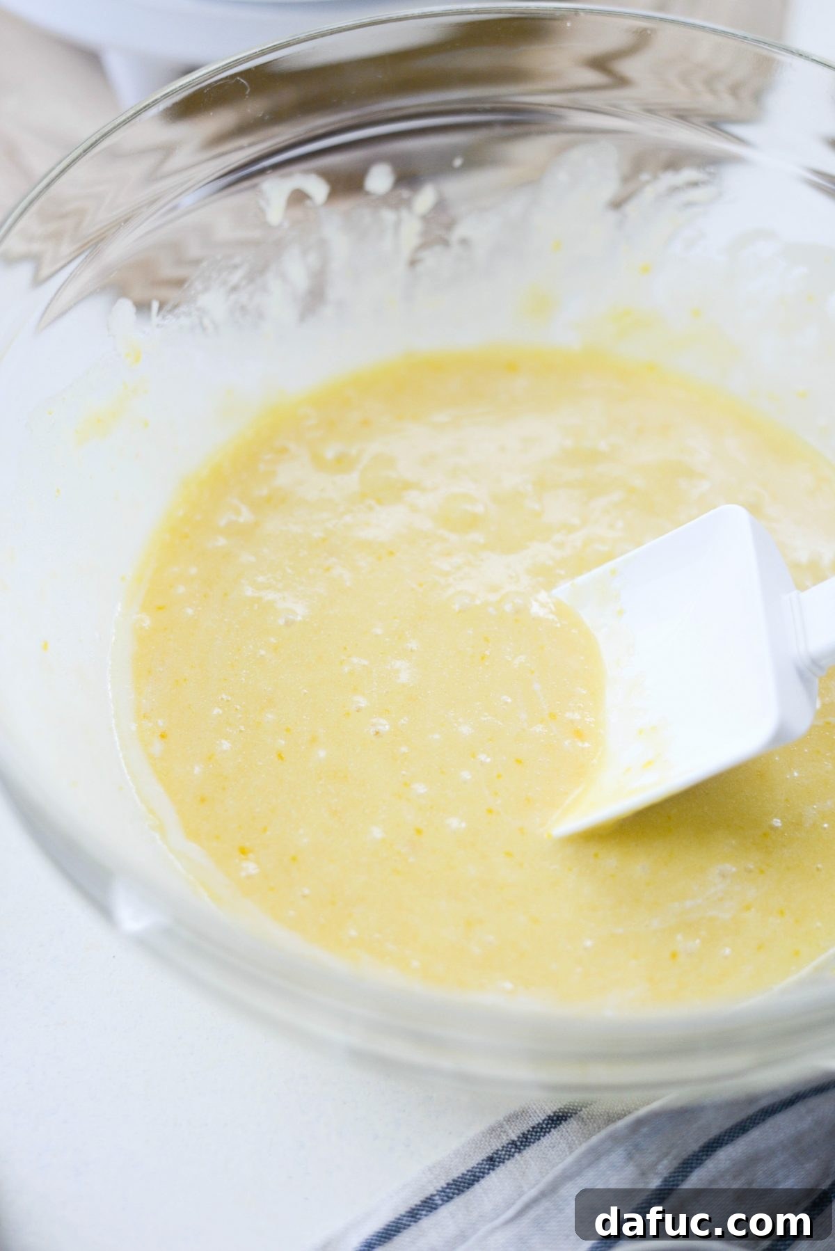 Smooth waffle bowl batter