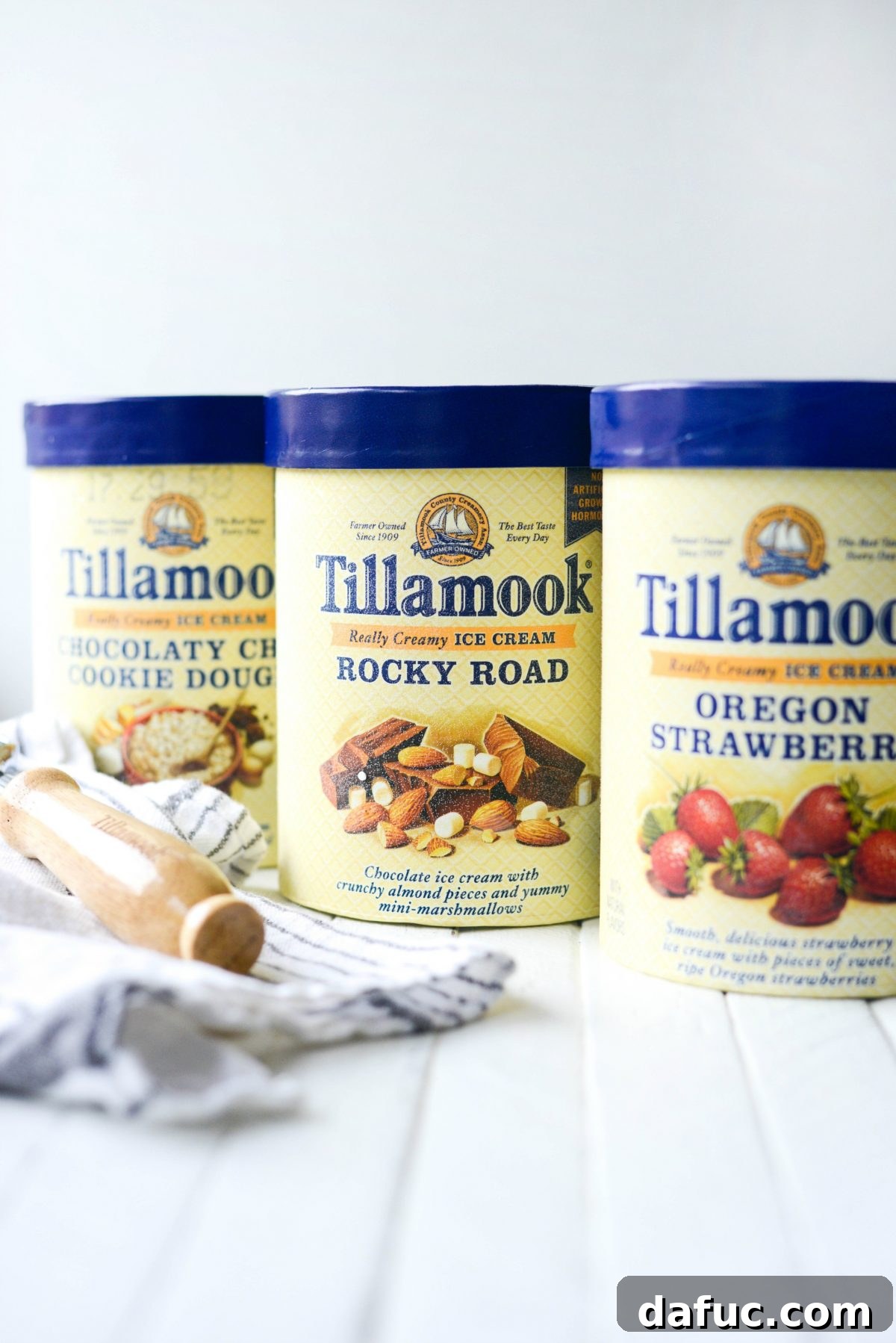 Variety of Tillamook ice cream flavors