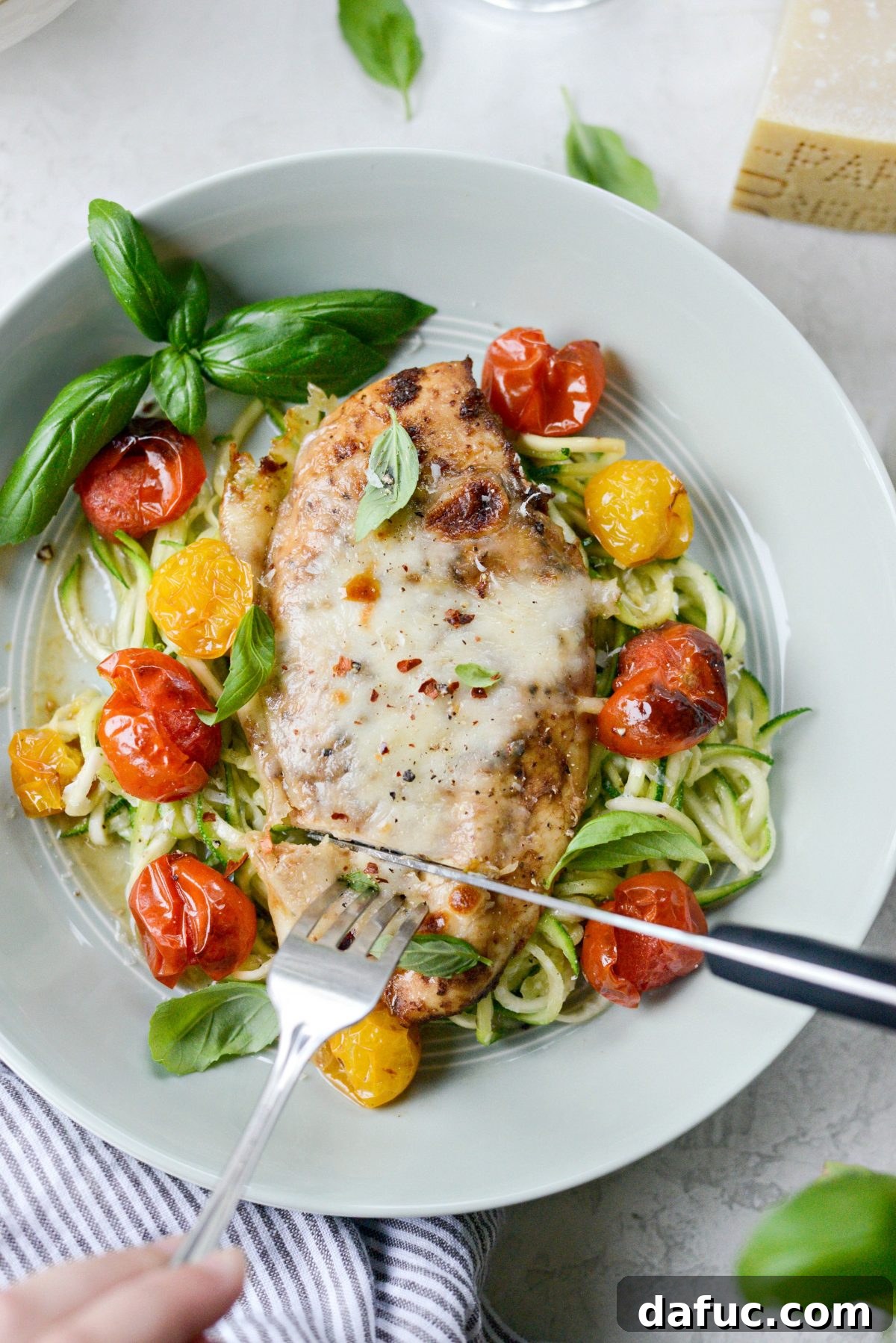 Sheet Pan Balsamic Basil Chicken ready to be enjoyed