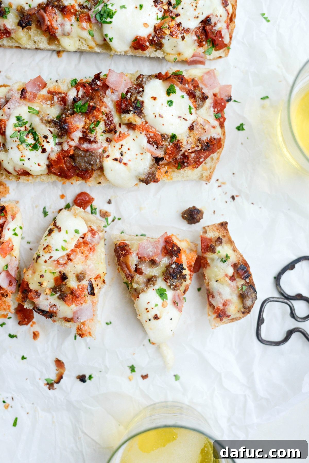 Meat Lovers Ciabatta Pizzas with Mozzarella Bombs