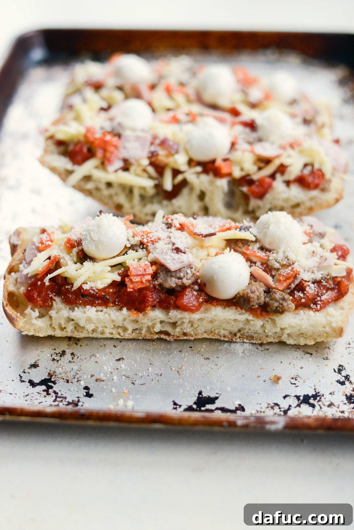 top with remaining toppings.