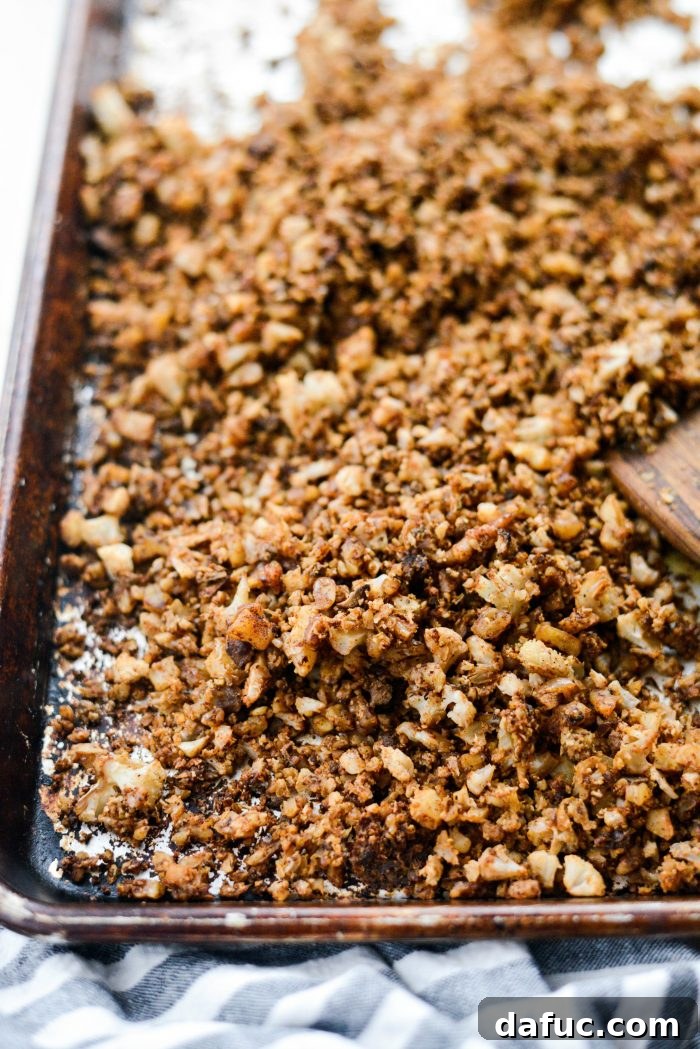 Spiced Cauliflower Taco Crumble 3 Versatile Vegan Cauliflower Taco Meat ready to be served