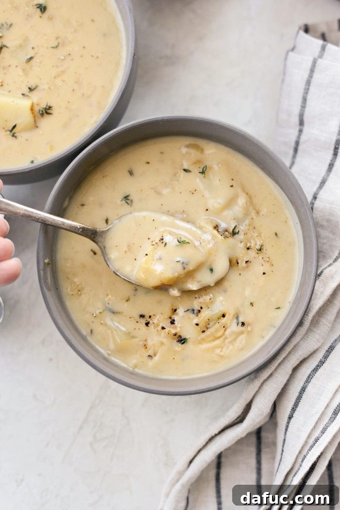 Creamy French Onion Chowder 22 A final, mouth-watering image of French Onion Chowder