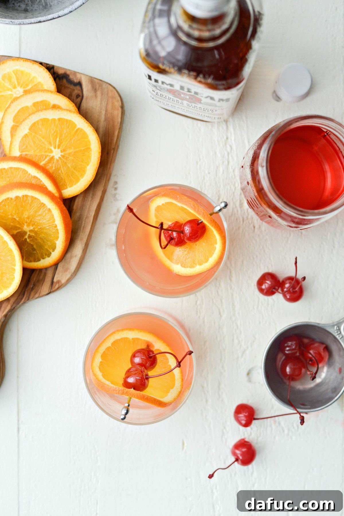 Golden Glow Whiskey Sour 12 serving two glasses of whiskey sour sunrise