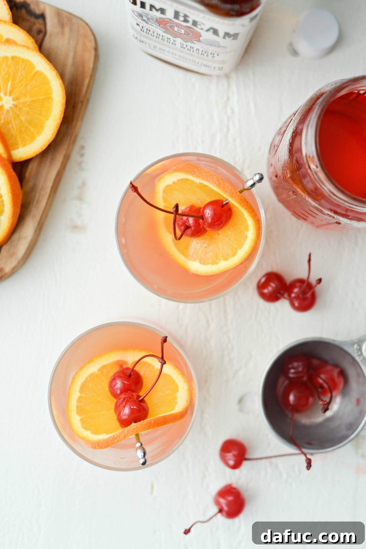 Golden Glow Whiskey Sour 3 Two glasses of Whiskey Sour Sunrise