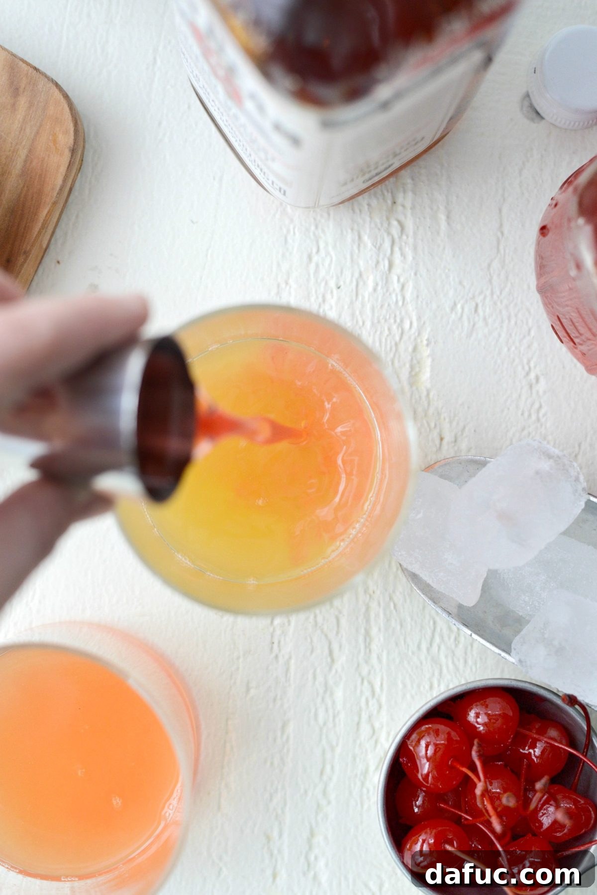 Golden Glow Whiskey Sour 8 cherry simple syrup