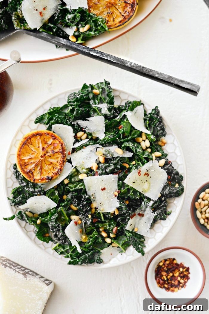 Charred Lemon and Tuscan Kale Salad
