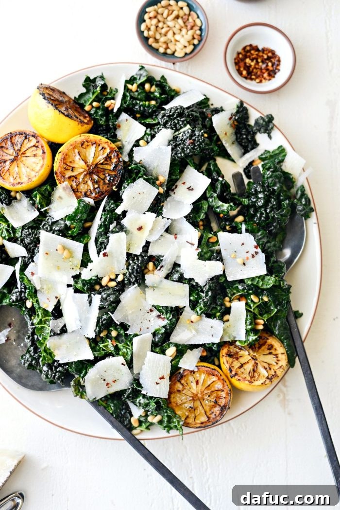 Charred Lemon and Tuscan Kale Salad