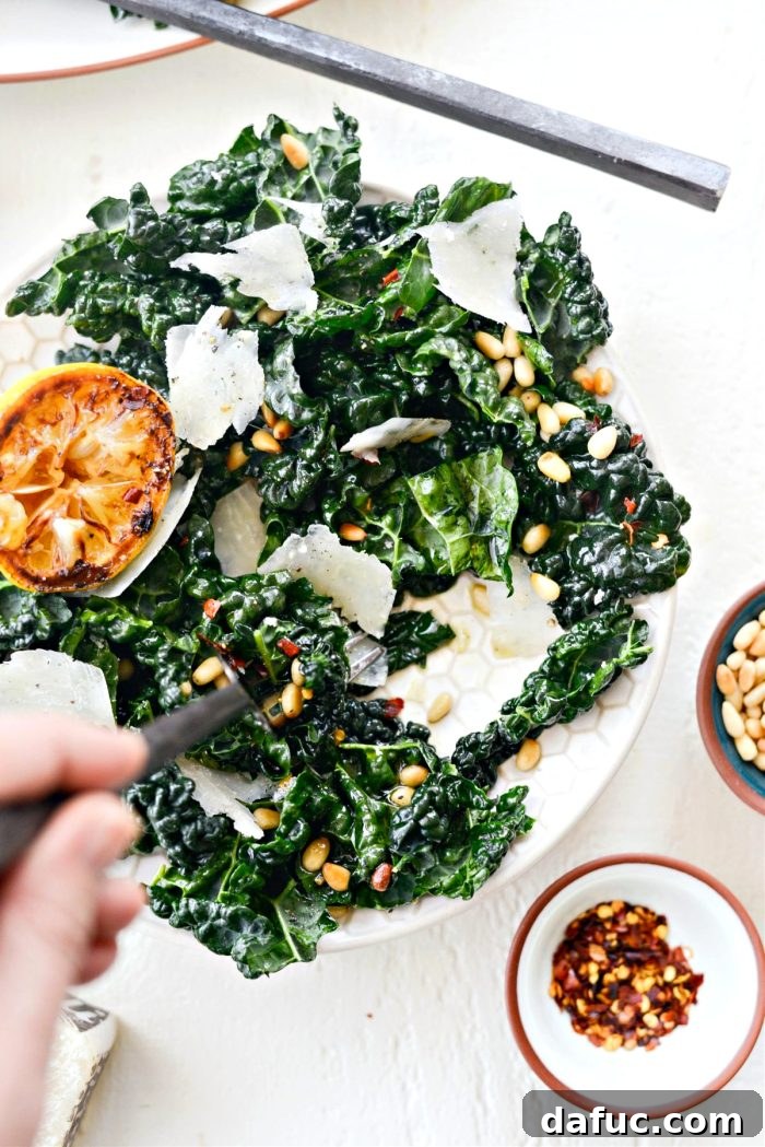 Charred Lemon and Tuscan Kale Salad
