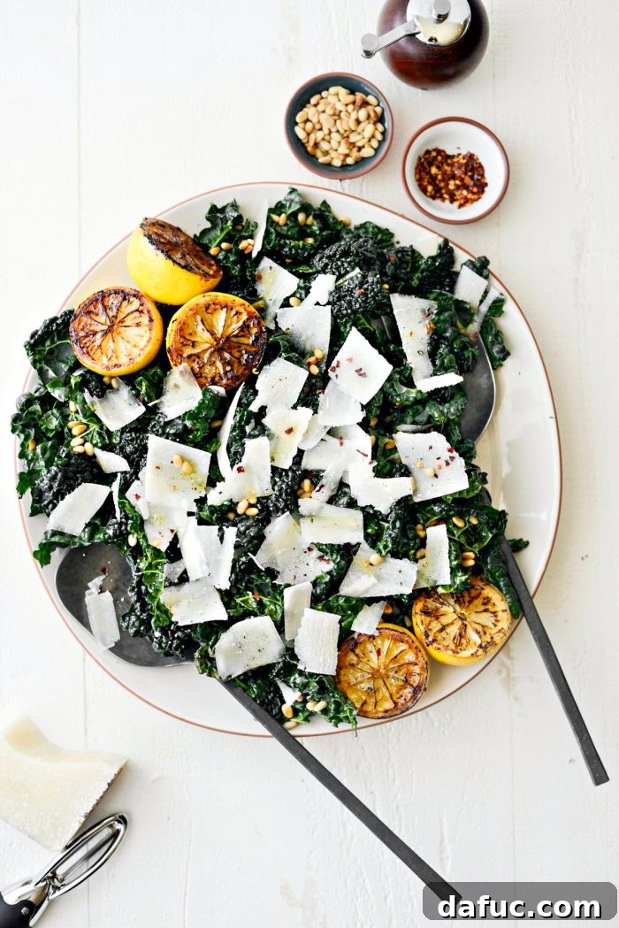 Charred Lemon and Tuscan Kale Salad
