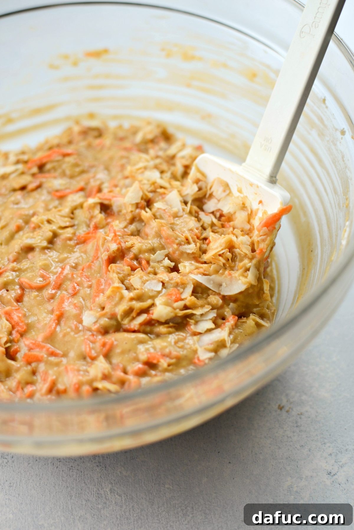 Warmly Spiced Coconut Chai Carrot Cake with Mascarpone Frosting 12 stir to combine.