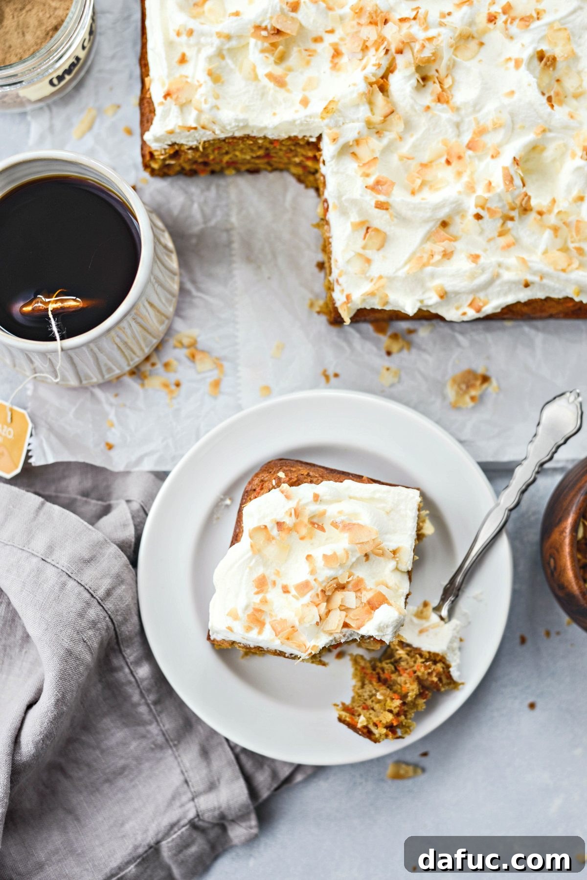Warmly Spiced Coconut Chai Carrot Cake with Mascarpone Frosting 3 Toasted Coconut Chai Carrot Cake with Mascarpone Frosting l SimplyScratch