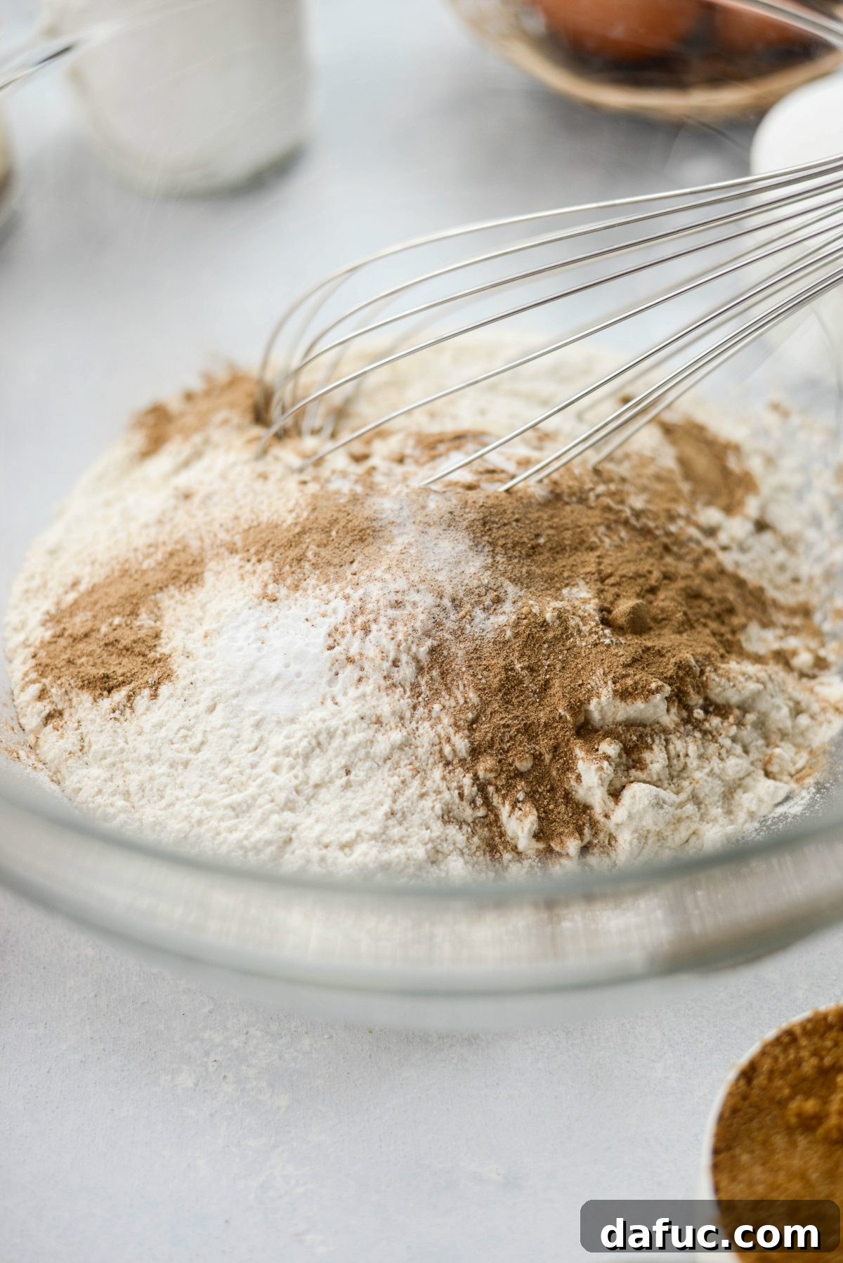 Warmly Spiced Coconut Chai Carrot Cake with Mascarpone Frosting 5 Measure out dry ingredients into a bowl.