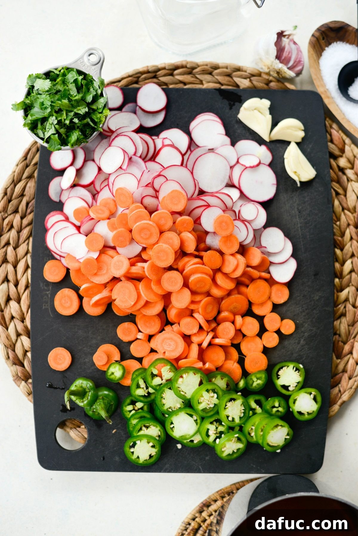 Fermented Firecrackers 8 Slicing Carrots, Radishes, and Jalapeños for Pickling