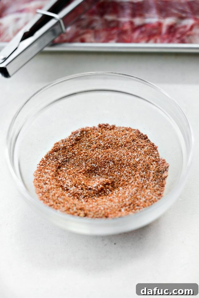 Homemade dry rub ingredients for ribs