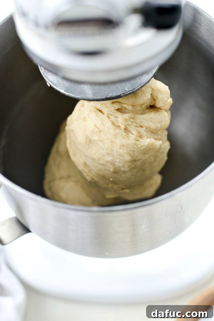 Switching to a dough hook.