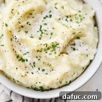 Buttermilk Cauliflower Mashed Potatoes l SimplyScratch.com #cauliflower #mashedpotatoes #potatoes #light #buttermilk #sidedish #homemade #fromscratch #easy
