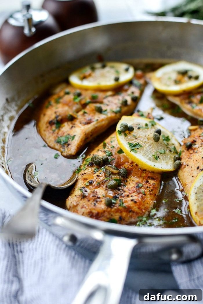Bright & Healthy Chicken Piccata 15 Lighter Chicken Piccata served with roasted asparagus