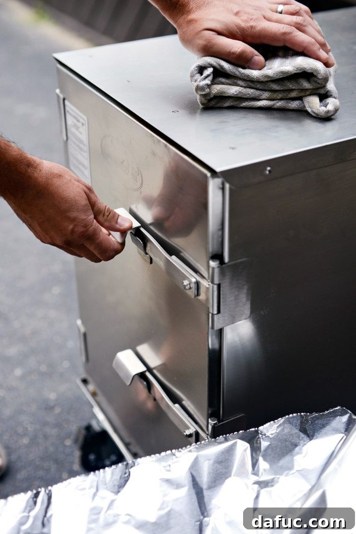 about to open smoker