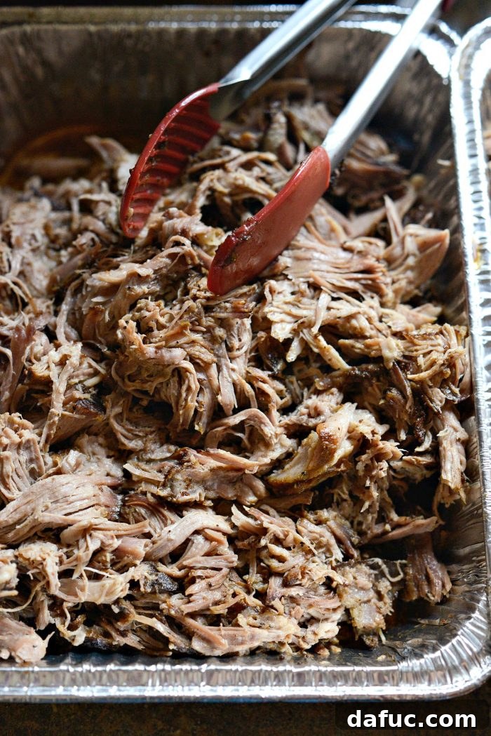 pulled smoked pork shoulder.
