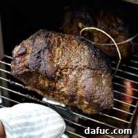 close up of bark on pork butt