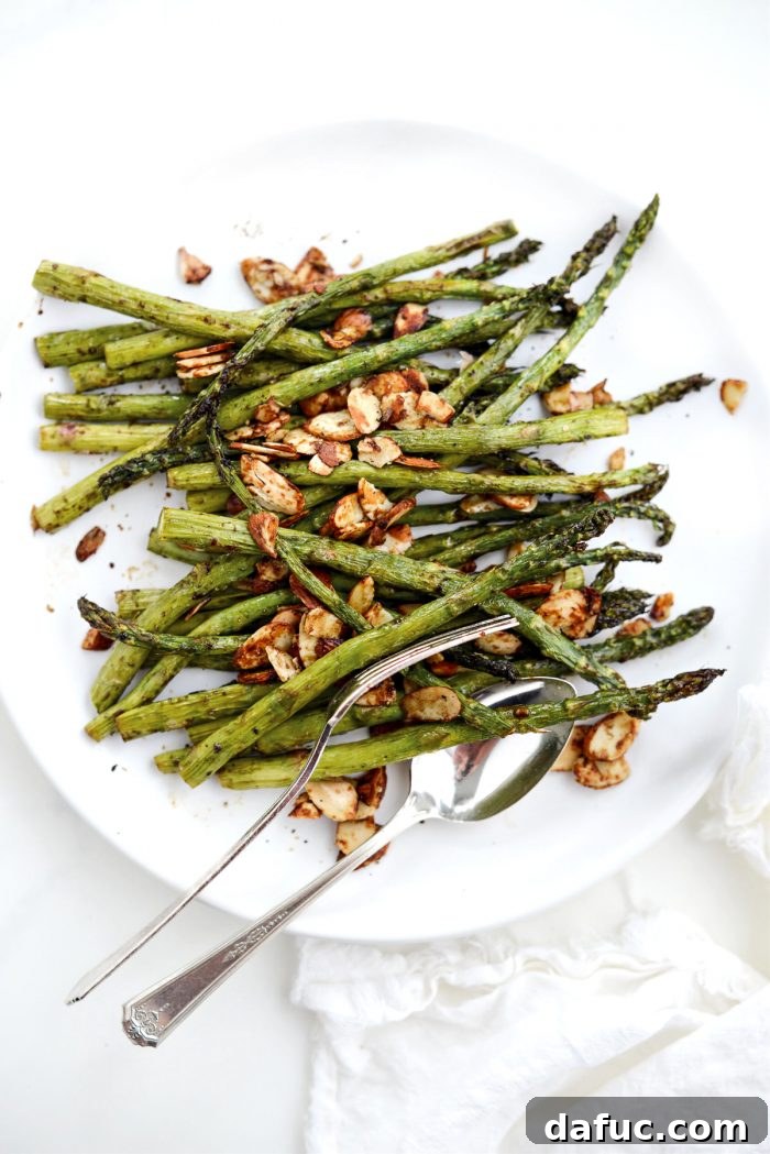 Crispy Air Fried Balsamic Asparagus 13 Air Fryer Balsamic Asparagus close up