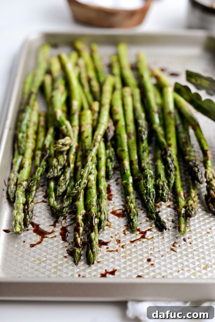 Crispy Air Fried Balsamic Asparagus 8 Asparagus tossed and coated in balsamic and spices