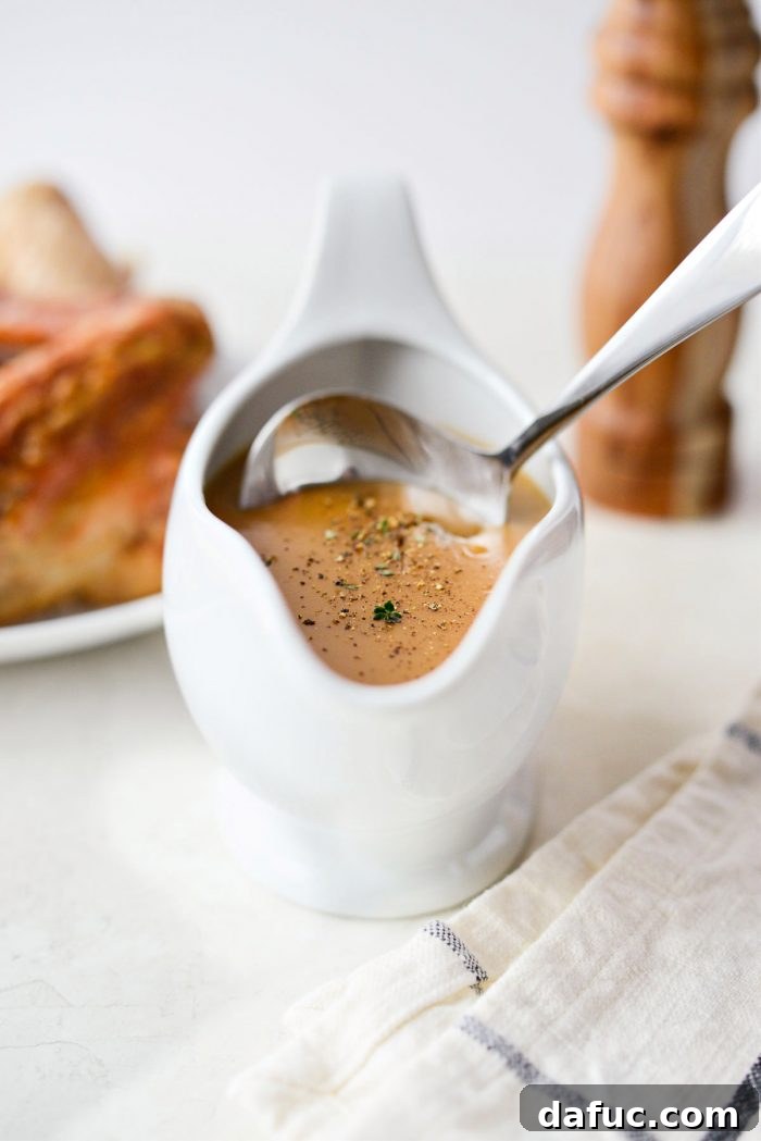 Delicious Gravy, Made in Advance 24 Pro tip for serving gravy - Gravy boat with hot water
