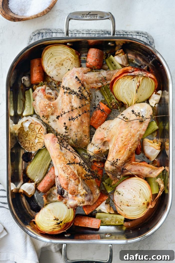 Delicious Gravy, Made in Advance 8 roasted vegetables and turkey - Roasted ingredients after one hour