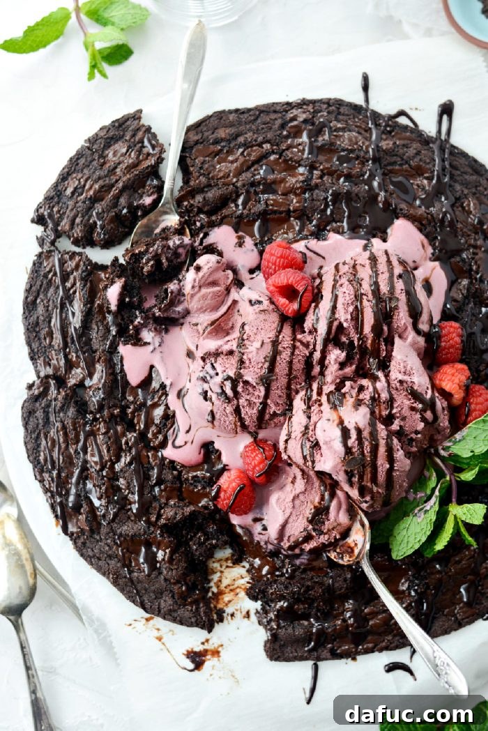 A festive Valentine's Day themed Double Dark Chocolate Share Cookie
